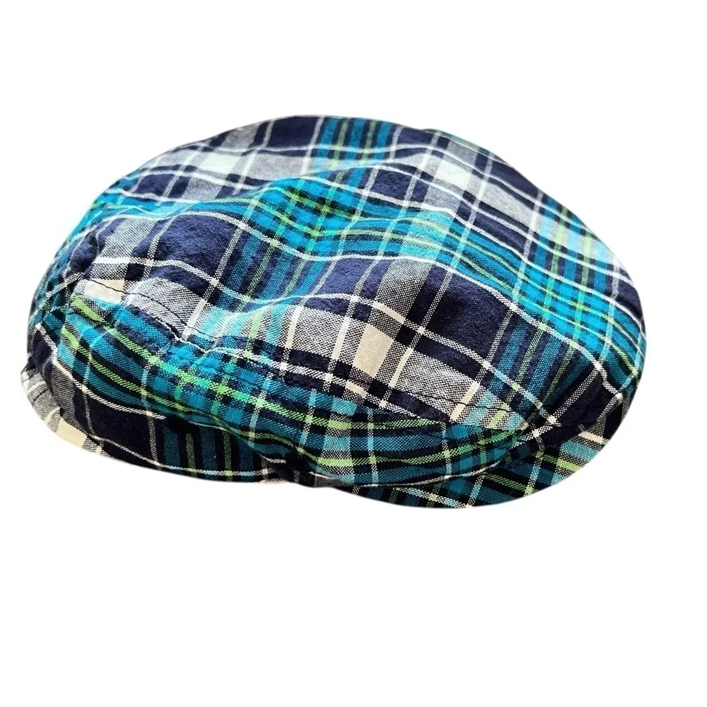 Plaid toddler newsboy cap / bebop style hat 18 month